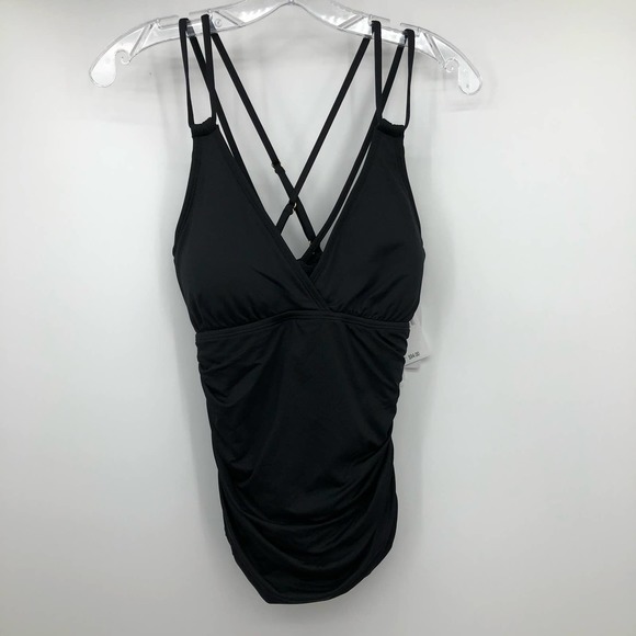 La Blanca Swim New La Blanca Black Underwire Tankini Swim Top